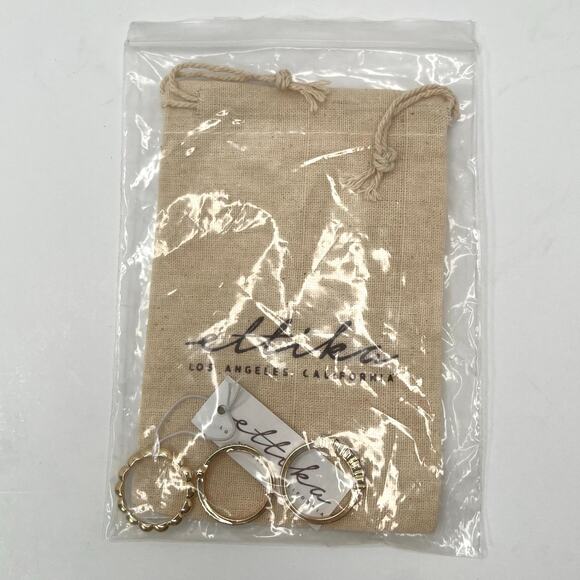 Ettika Fashion Jewelry  3 Gold Rhinestone Ring Set GTRS078 7.5/8 NWT - Picture 4 of 8